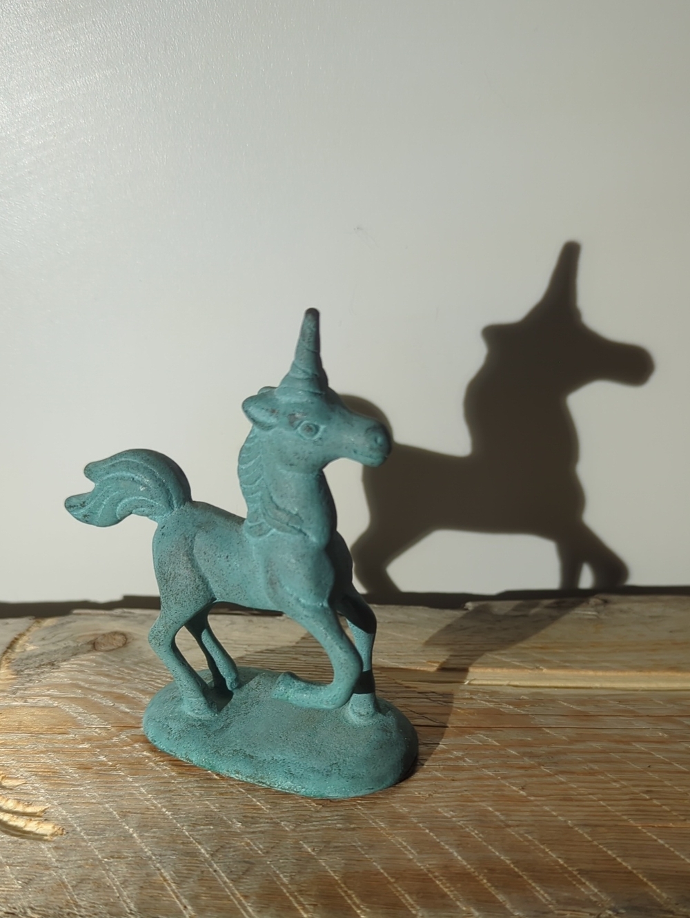 3" Oxidized Brass Unicorn